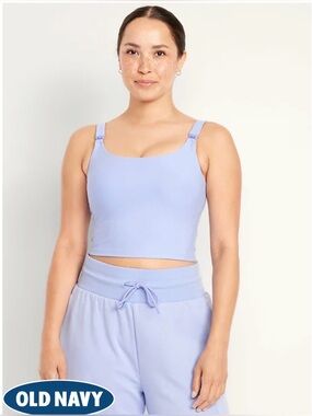 Old Navy Maternity PowerSoft Nursing Sports Bra Peri Hair Light Dusk Powder Blue
